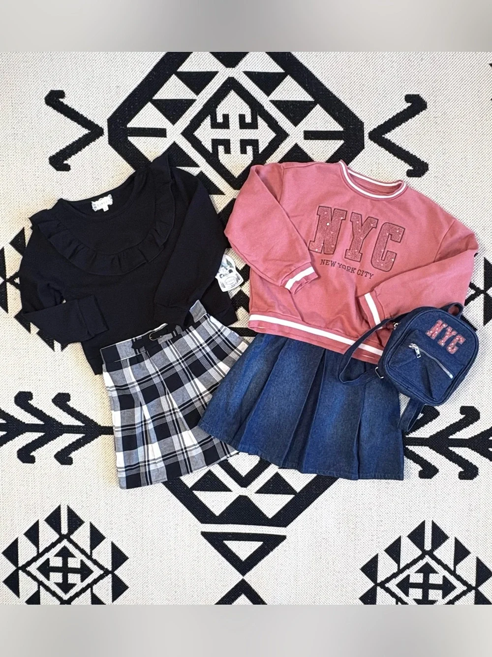 Girls Bundle of Sweatshirt & Skirt Sets Size 10